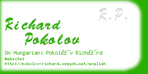 richard pokolov business card